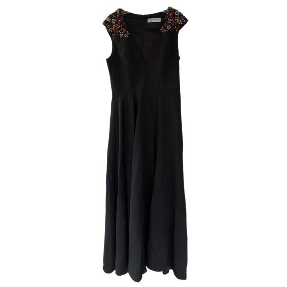 Mac Duggal 26540 Floral Accented Evening Gown Black 10 - Picture 7 of 11